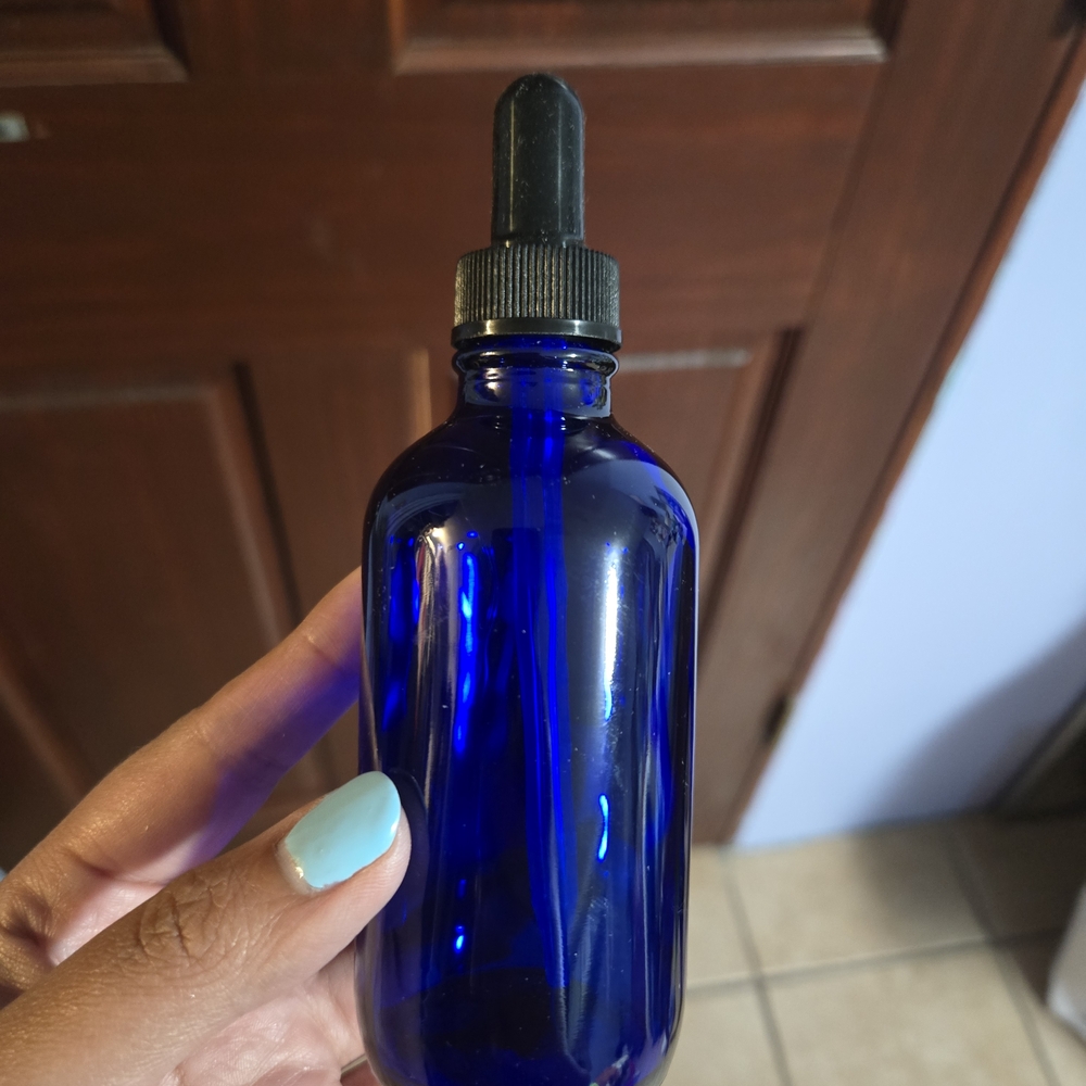 Cobalt Blue Glass Dropper Bottle